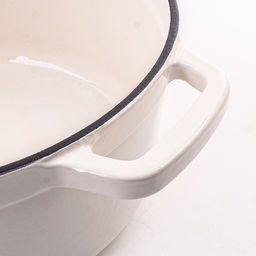 40635 Кастрюля чугун 4,7 л эмаль/покрытие белая MB (х2) - Mayer&boch фото 4