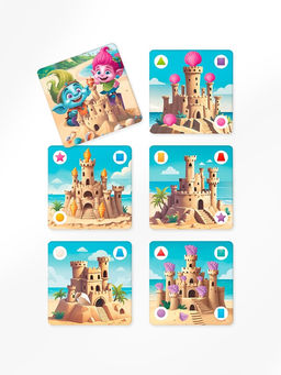 Развивающая игра Замок из песка, 60 карт, 3+ - Лас играс фото 3
