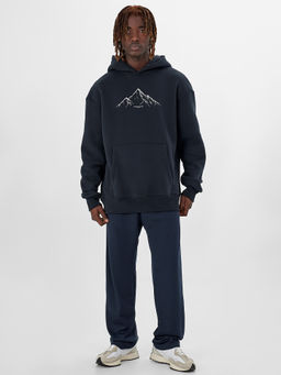 Худи мужское черное с принтом - Mark formelle фото 3