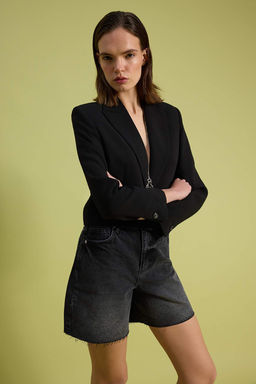 Ac?k Mavi More Sustainable %100 Pamuk Yuksek Bel Denim City Sort TWOSS26SR00096 - Trendyolmilla фото 10
