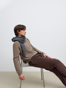 Bisiklet Yaka Erkek Triko Kazak