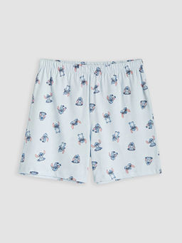 Stitch Bask?l? Kad?n ?ort Pijama Alt?