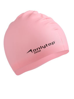 Шапочка для плавания взрослая, силиконовая, 46 гр, розовая