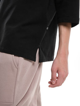 Футболка черная оверсайз 22-5270 черный - Mini maxi фото 6