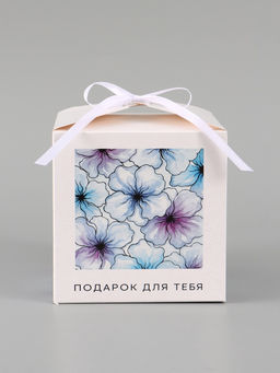 Цена за 10 шт. Коробка подарочная складная «Акварельные цветы», 12×12×12 см