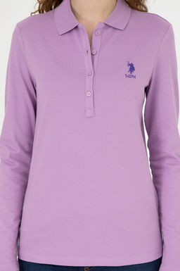 Женский сиреневый базовый свитшот - U.s. polo assn фото 13