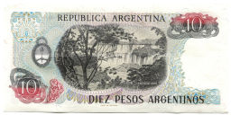 Банкнота 10 песо 1984 года Аргентина