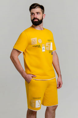 Арт. 63611 Комплект с шортами мужской 48-56 (5 шт) Цвет:горчичный - Идеал фото 11