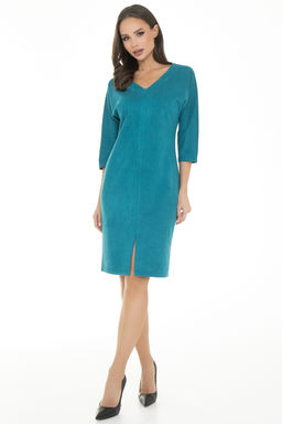 Платье Теплые объятия (вельвет, бирюза)
