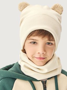 Комплект шапка и снуд 12л22626 кешью