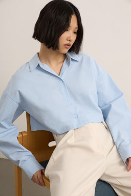 Рубашка изо льна c длинным рукавом