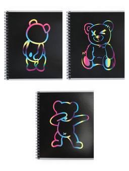 Тетрадь 80 листов, в клетку, на гребне Bear