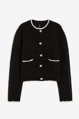Cardigan en punto texturizado con festones - H&m фото 7