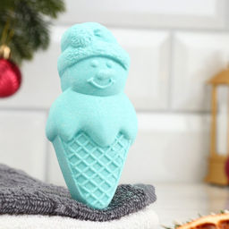 Цена за 2 шт. Бомбочка для ванн Снеговик с ароматом лаванды, 55 г