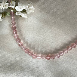 Бусы из Кварца клубничного огранка 42 см +