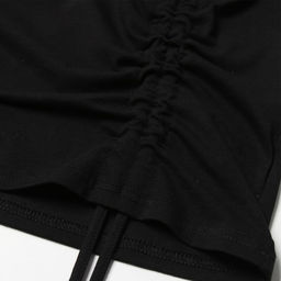 Футболка с кулиской женская MINAKU REGULAR FIT, чёрная, размер 52