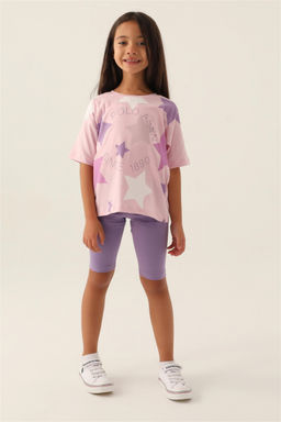 Пижамный комплект пудрово-розового цвета для девочки