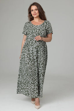 Платье штапель 6131/07/Хаки - Rise фото 2