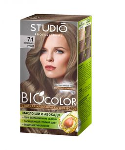 Стойкая Крем-Краска д/в "СТУДИО Biocolor" 7.1 Пепельно-русый, (50/50/15мл).12 /55859/