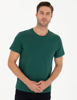 Koyu Ye_il Slim Fit Basic Ti__rt