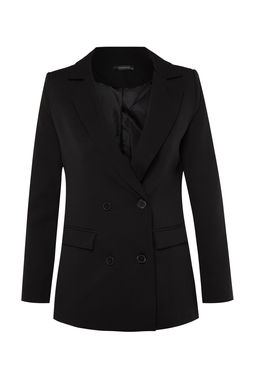 Antrasit Regular Astarl? Dugme Detayl? Dokuma Blazer Ceket TWOAW21CE0264