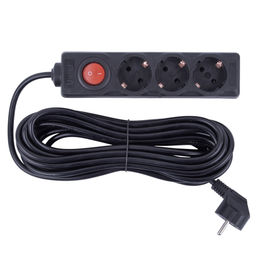 S-GCU3-7B BLACK Удлинитель серии Ultra, шнур 7м., 3 гнезда, 16A, с/з. Черный. TM Uniel