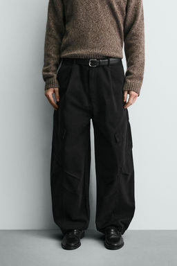 RELAXED FIT CARGO TROUSERS - Zara фото 21