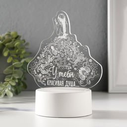 Светильник 3D RISALUX Красивая душа, LED-ночник, RGB, от сети  фото 6