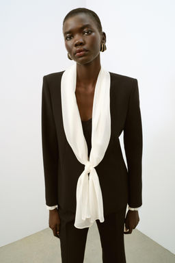 SCARF TIE BLAZER - Zara фото 2