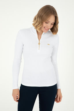 Женский белый свитшот Неожиданная скидка в корзине - U.s. polo assn фото 3