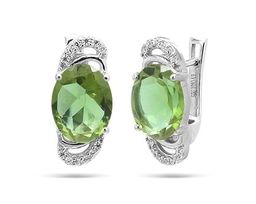 Серьги из серебра султанит, Агнис