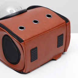 Рюкзак для переноски животных Элеганс, с окном для обзора, 32 х 18 х 37 см, коричневый - Пижон фото 8