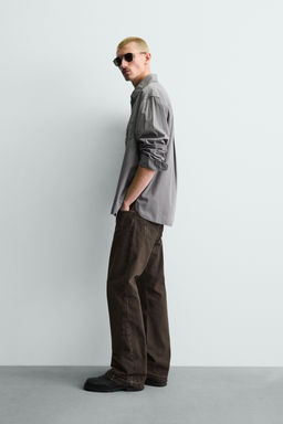 JEANS FLARE FIT ROTOS / Marr?n - Zara фото 4