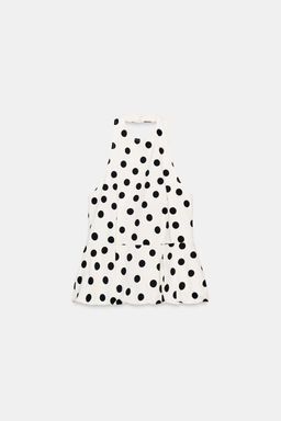 TOP GLOBO LUNARES / Crudo / Negro - Zara фото 5