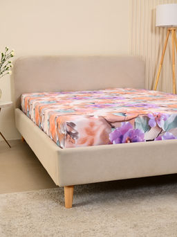 Простыня бязь люкс - Фиалки 150х215