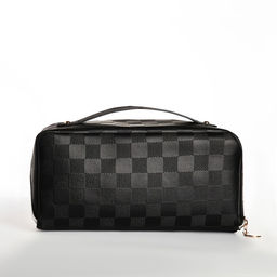 Косметичка-органайзер на молнии, с отделами, ручкой, Шахматная клетка, чёрная - Simaland фото 2