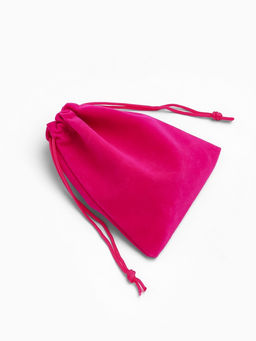 Набор мешочков бархатных 50 шт. 10×12 см, ярко-розовый