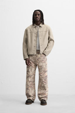 CONTRAST PRINT TROUSERS