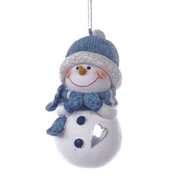 Фигурка декоративная подвесная "Снеговик", L5 W4,5 H8,5 см, 2в.