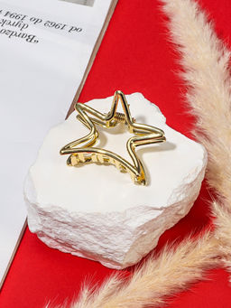 Цена за 2 шт. Крабик для волос «Валери», звезда, 4.5 см, золото