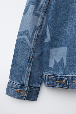 PRINTED DENIM JACKET - Zara фото 4