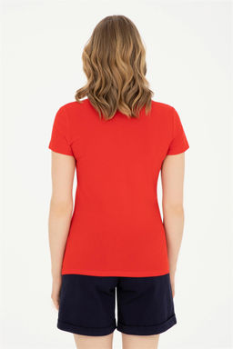 Женская красная футболка - U.s. polo assn фото 5