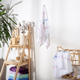 Полотенце махровое двухстороннее Этель Вояж 50*90 см, цв.белый,100% хл, 240 гр/м2