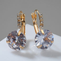 Серьги "Циркония" love you, цвет белый в золоте