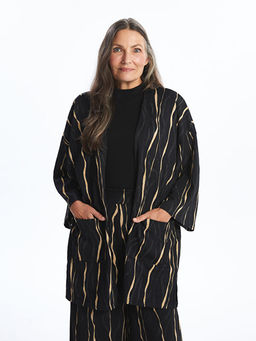 ?al Yaka Desenli Kad?n Kimono