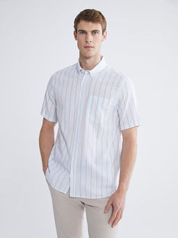 Regular Fit ?izgili Erkek G?mlek