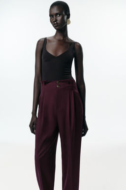 PAPER BAG TROUSERS WITH DARTS - Zara фото 4
