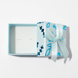 Цена за 6 шт. Коробочка подарочная под кольцо, серьги Цветы и листья, 5?5 см, (размер полезной части 4.5?4.5 см), МИКС, вставка белая