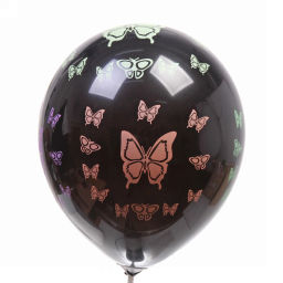 Цена за 4 шт. Воздушные шары 5 шт, 12"/25см "Бабочки" , микс