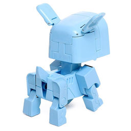 Робот-часы Щенок, трансформируется в будильник, работает от батареек, цвет голубой - IQ BOT фото 4